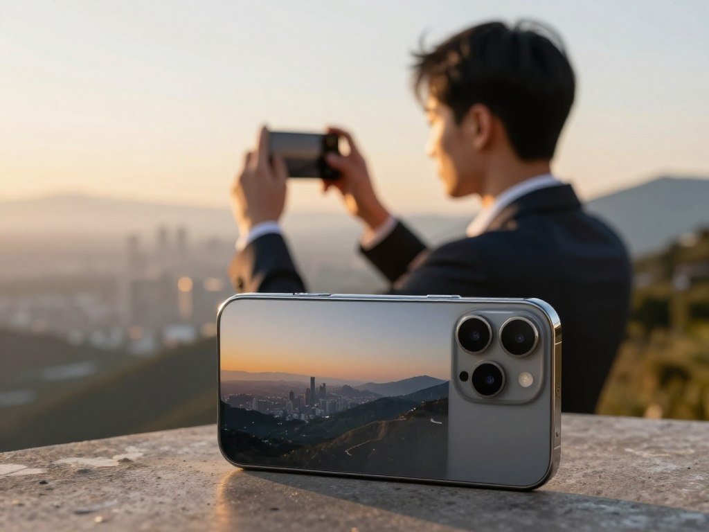 iPhone Pro camera capturing a distant subject