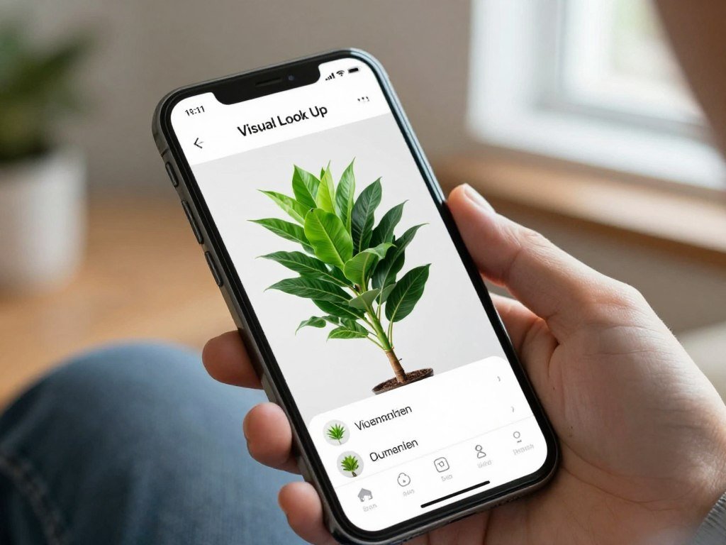 iPhone Visual Look Up identifying a plant in a full-screen photo iPhone Visual Look Up identifying a plant in a full-screen photo