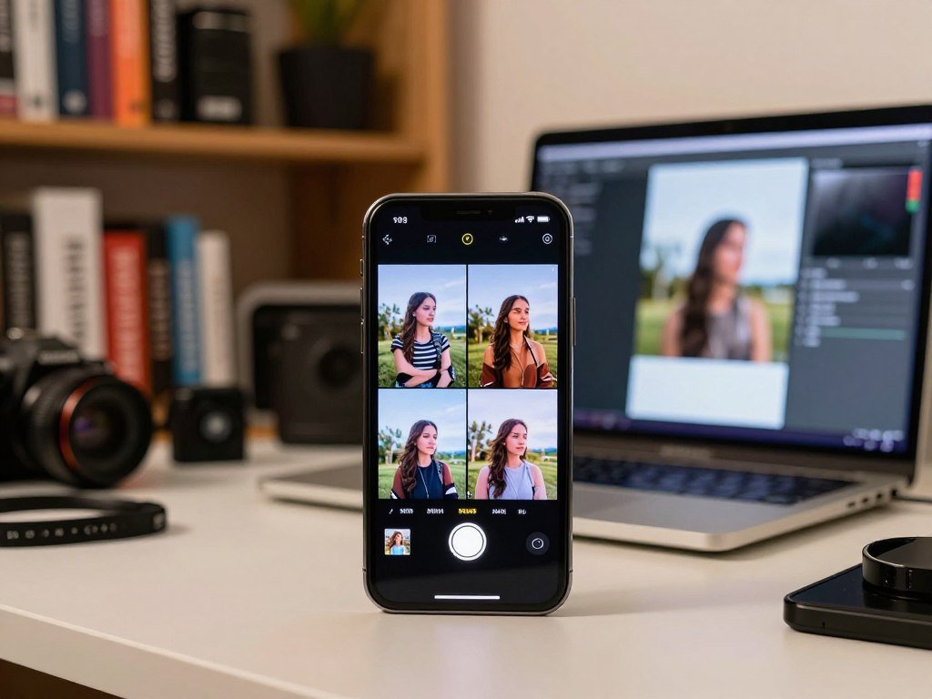iPhone apps processing images with mobile upscaler models